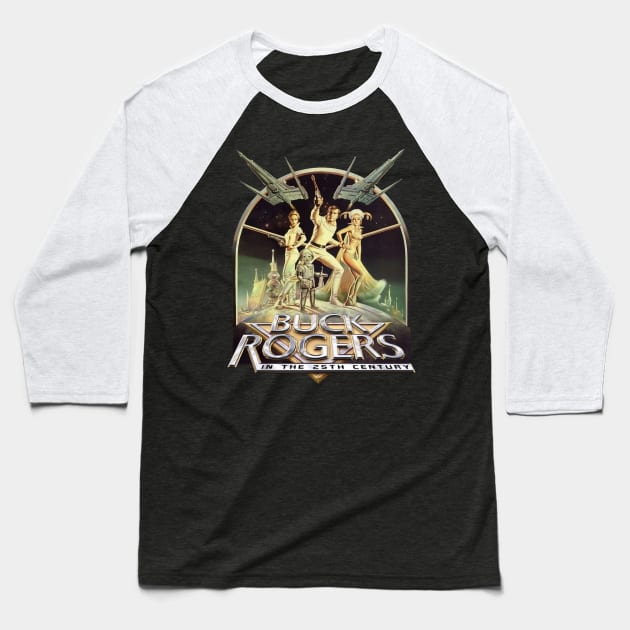 Buck Rogers 1979 In The 25th Century Baseball T-Shirt by cezzaneartist